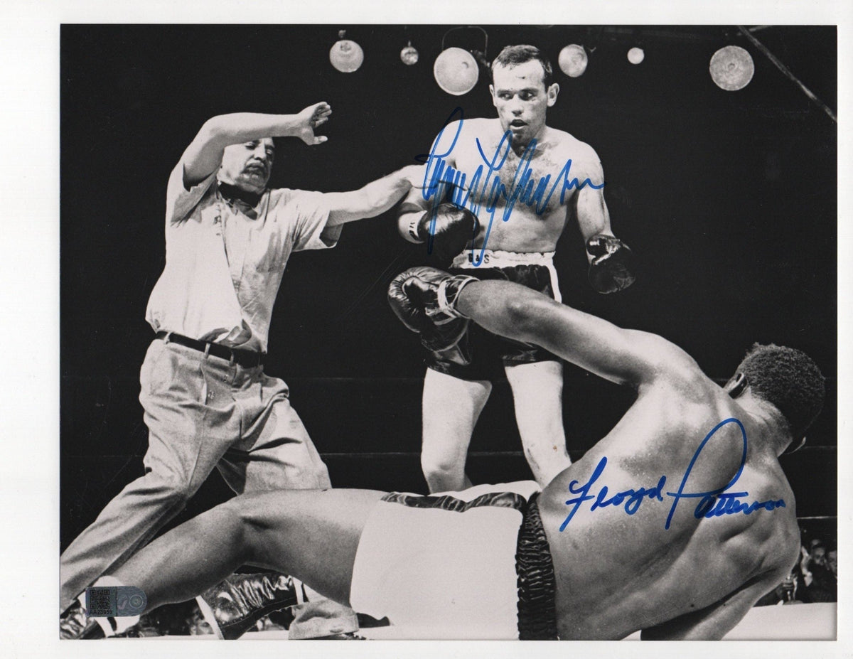 Floyd Patterson & Ingemar Johansson Dual Signed 8x10 Photo (AIV AA23959)
