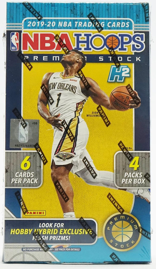 2019-20 Panini NBA Hoops Premium Stock Basketball Hobby Hybrid 20 Box Case