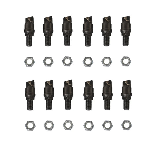 (1 Pack / 12 Pcs) Teeth and Nuts for Stump Grinder SG24; SG24PRO; SG28; SG30PRO; SG61, (SKU: 150151;150151G;150181;150181G;150182;150182G;150183;150183G;150501; 150602)