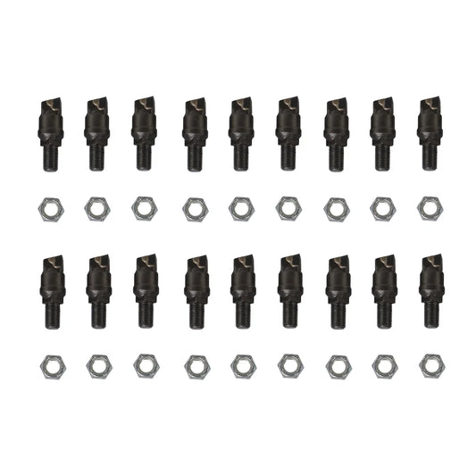 (1 Pack / 18 Pcs) Teeth and Nuts for Stump Grinder SG24; SG24PRO; SG28; SG30PRO; SG61, (SKU: 150151; 150151G; 150181; 150181G; 150182; 150182G; 150183; 150183G; 150501; 150602)
