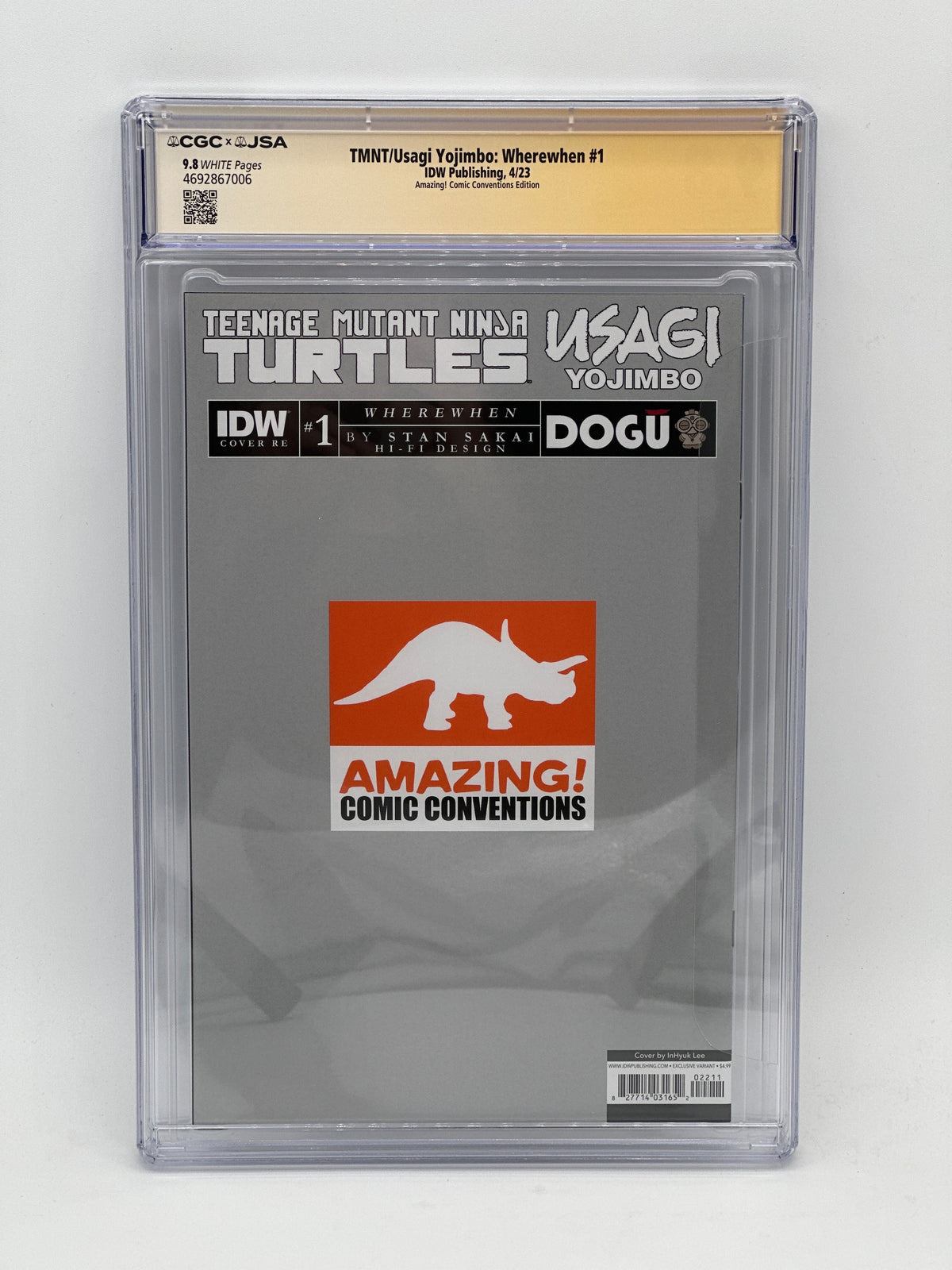 TMNT/Usagi Yojimbo: Wherewhen #1 CVR T Signed by Kevin Eastman CGC 9.8