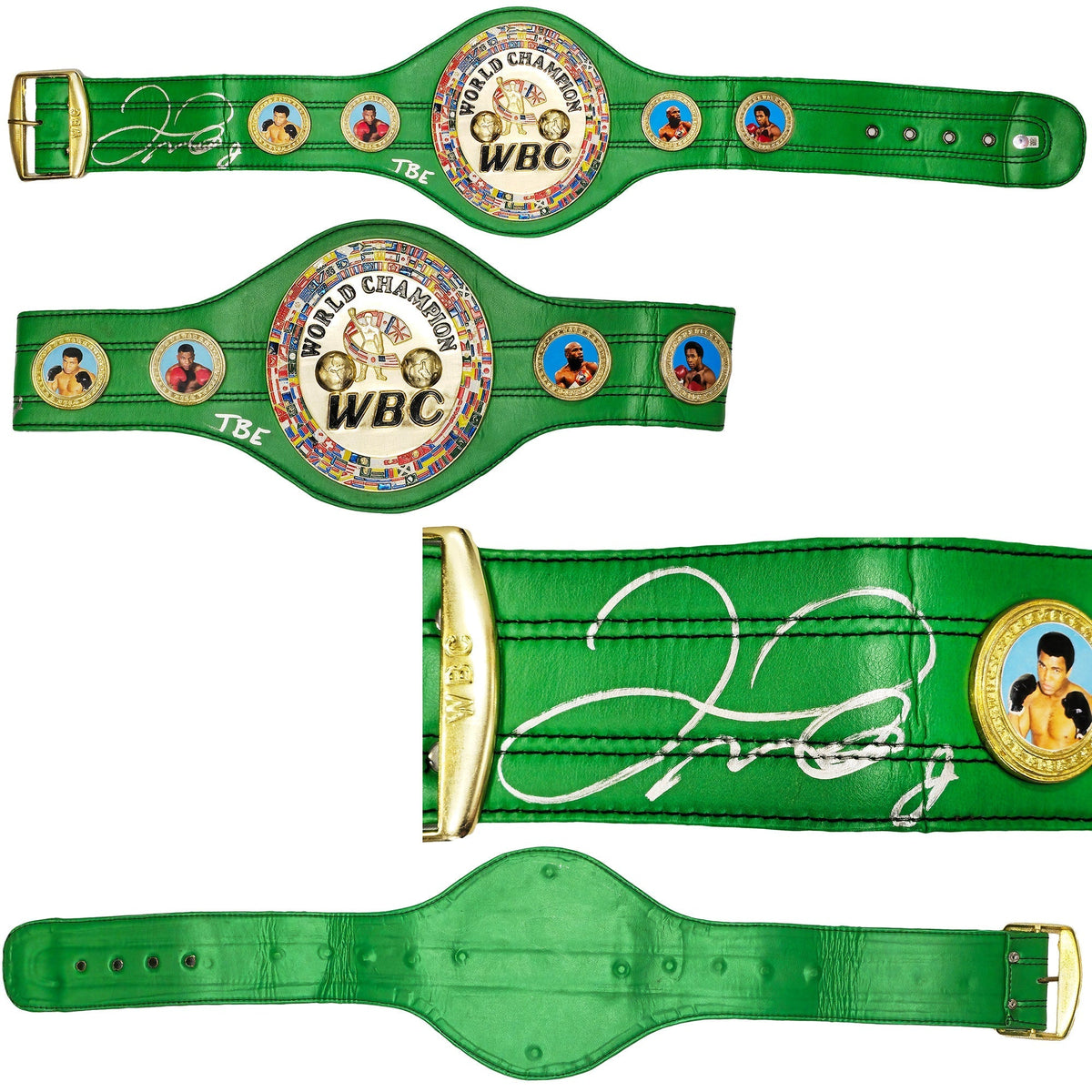 Floyd Mayweather Jr. Autographed Green WBC World Championship Boxing Belt "TBE" Beckett BAS Witness
