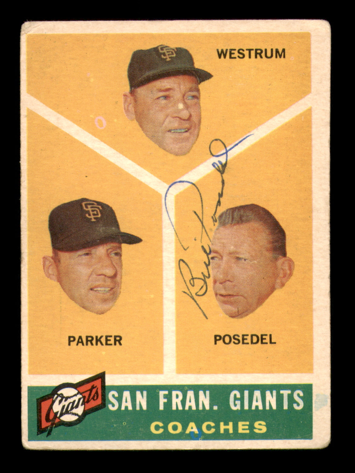 Bill Posedel Autographed 1960 Topps Card #469 San Francisco Giants