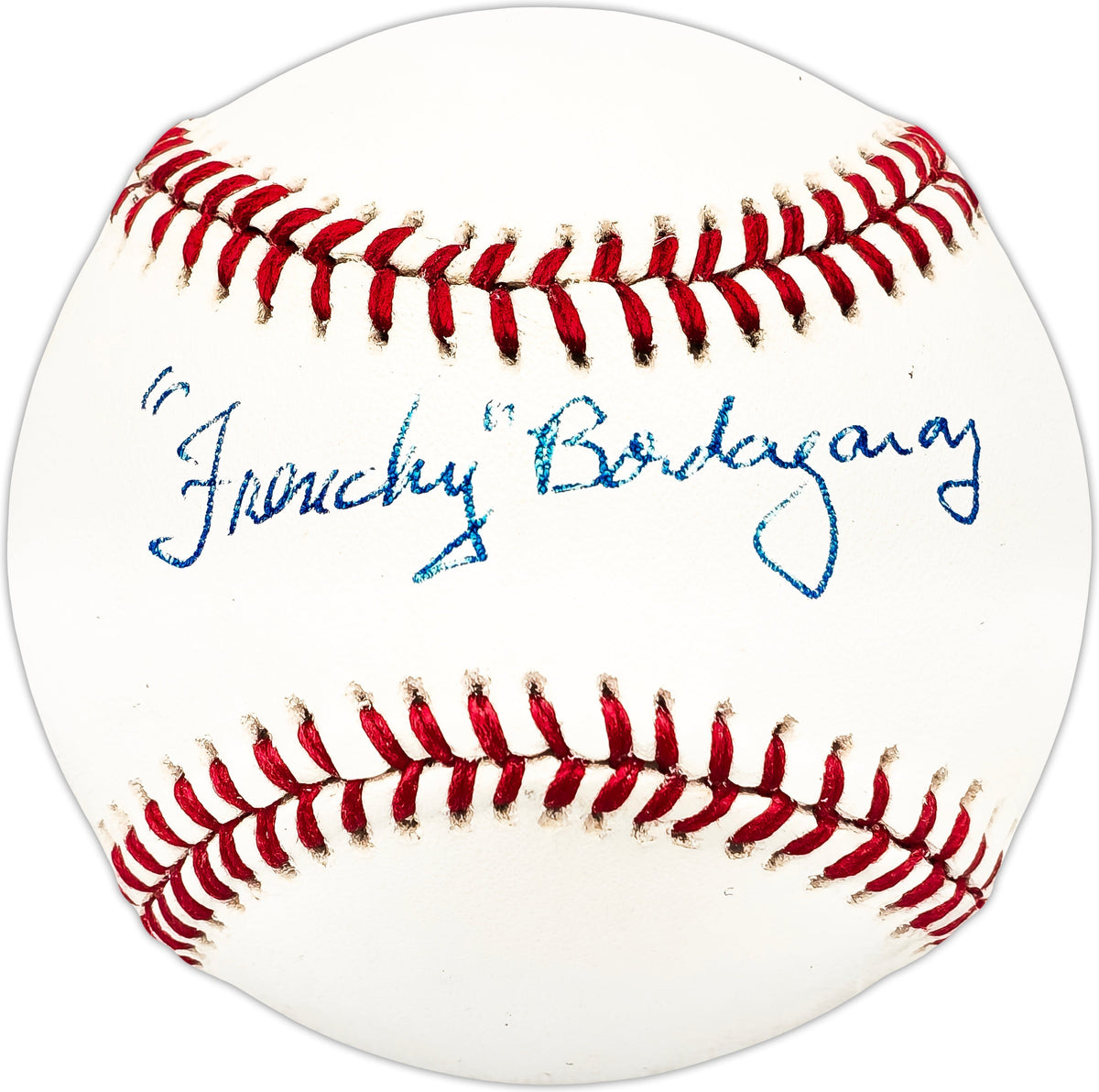 Frenchy Bordagaray Autographed Official NL Baseball Brooklyn Dodgers