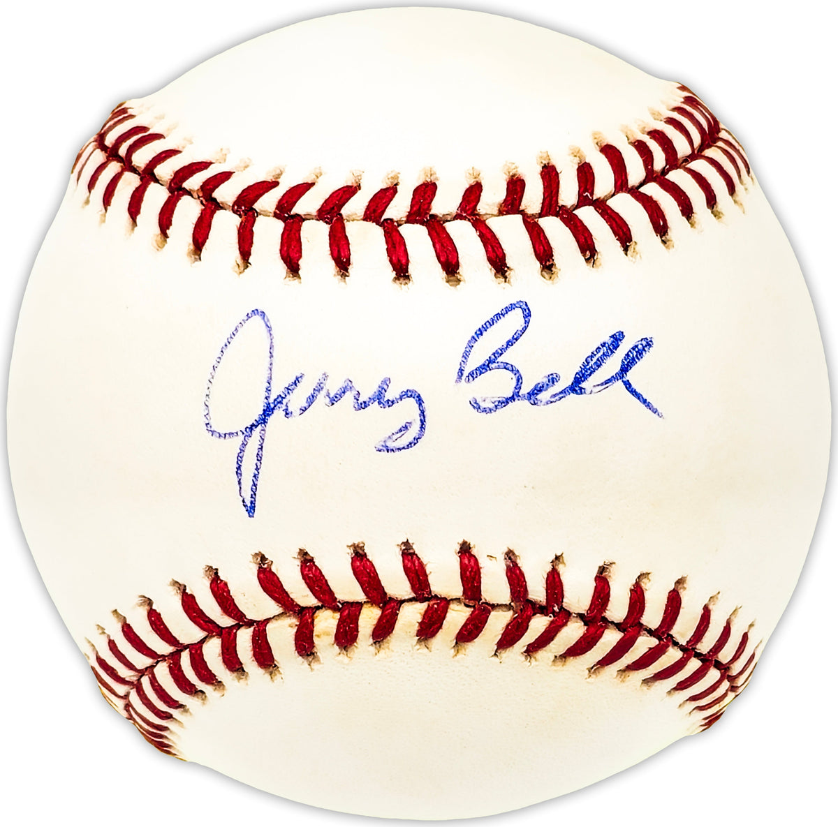 Jerry Bell Autographed Official AL Baseball Milwaukee Brewers Beckett BAS QR #BM25052