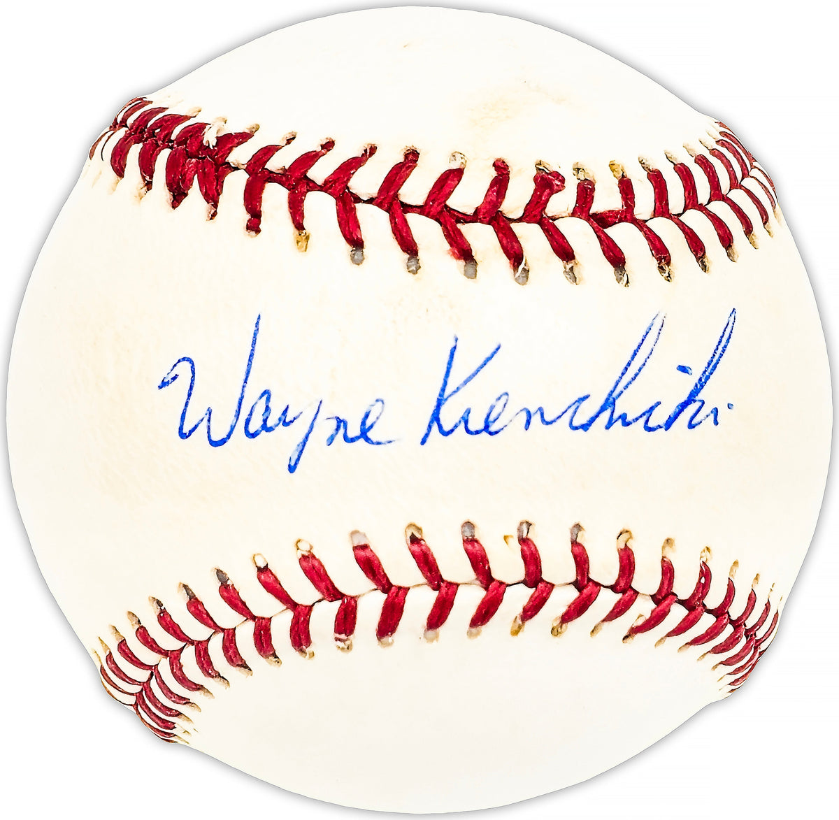 Wayne Krenchicki Autographed Official Major League Baseball Cincinnati Reds, Baltimore Orioles Beckett BAS QR #BM25657