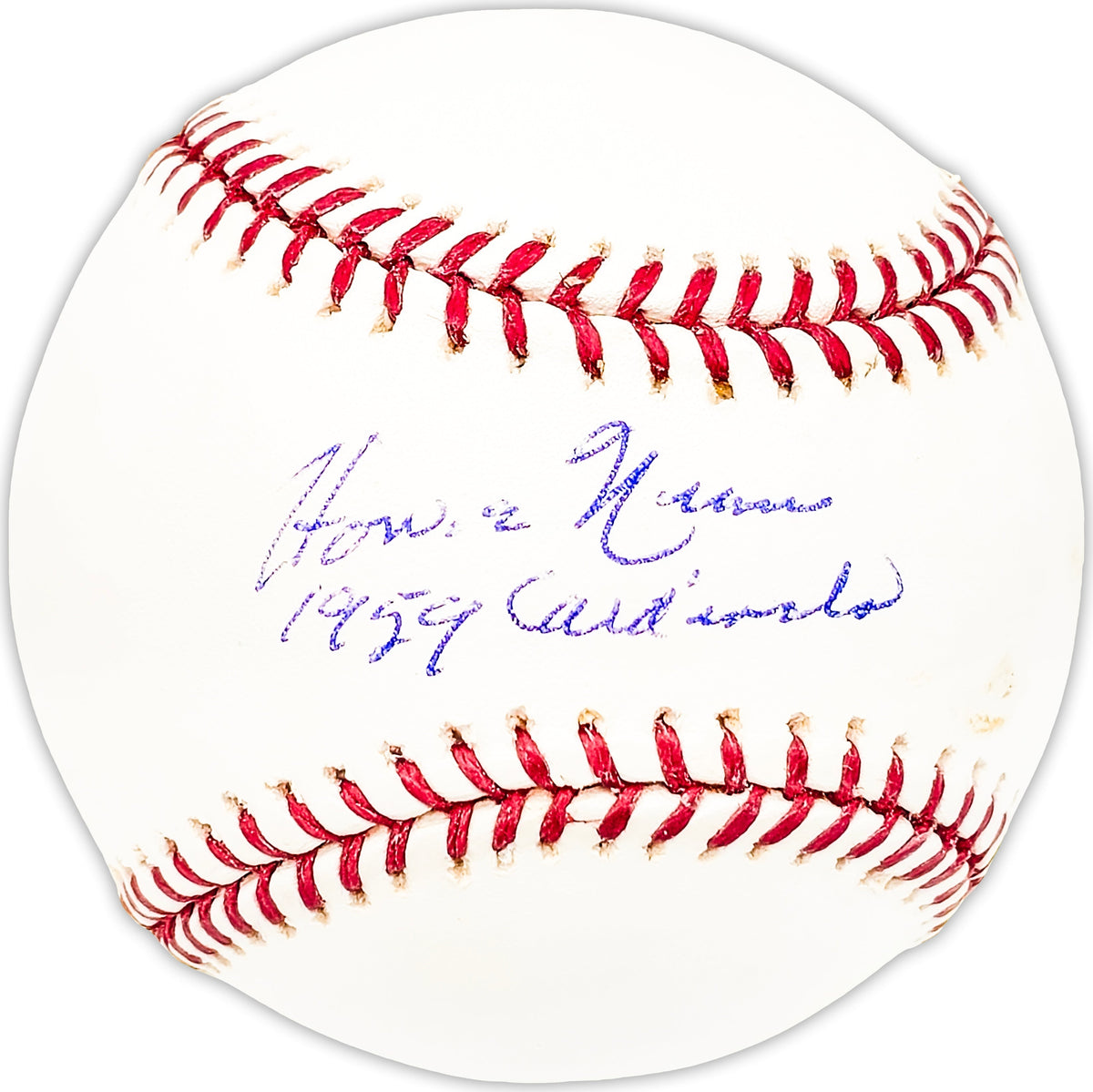 Howie Nunn Autographed Official MLB Baseball St. Louis Cardinals "1959 Cardinals" Beckett BAS QR #BM25421