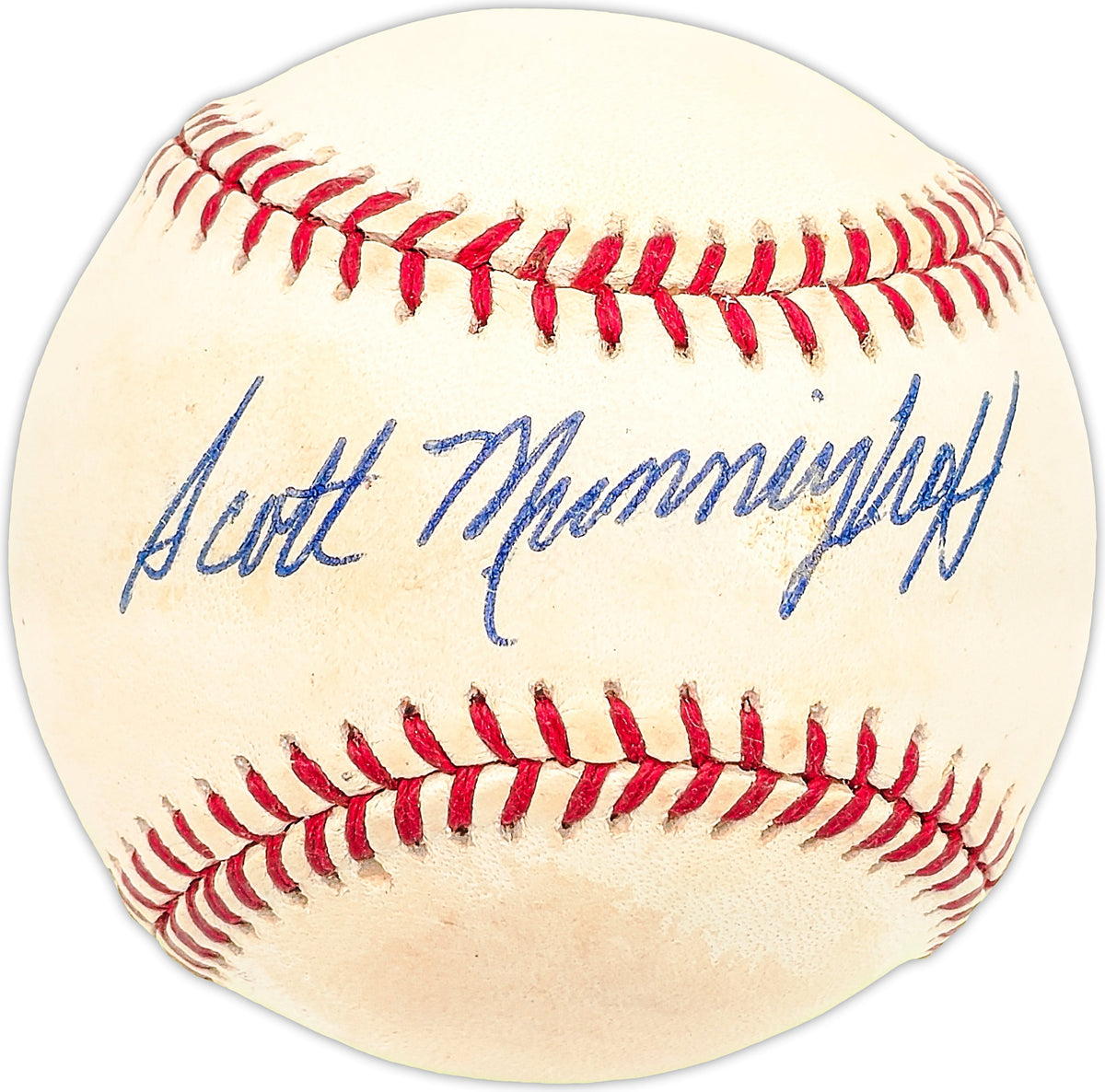 Scott Munninghoff Autographed Official NL Baseball Philadelphia Phillies