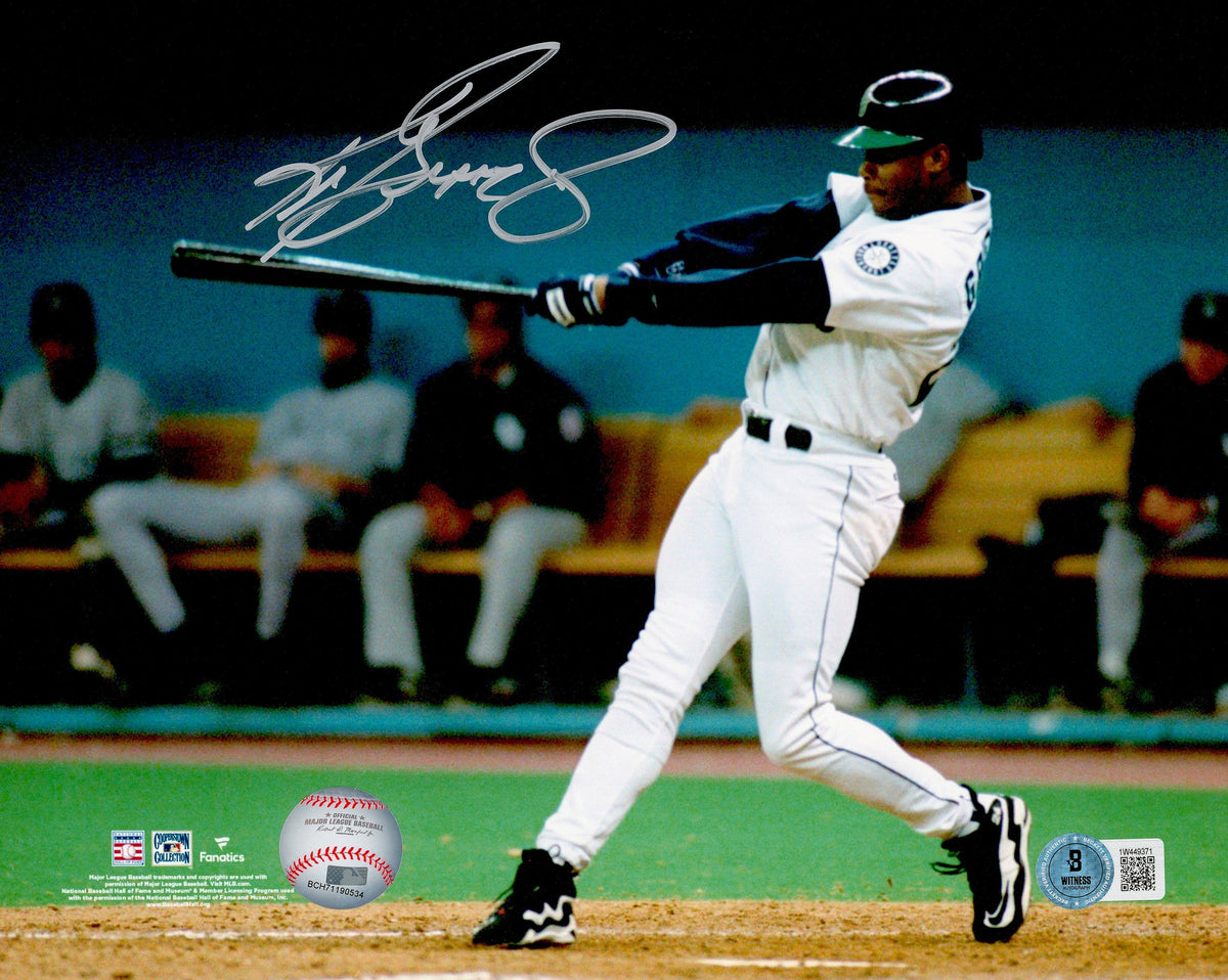 Ken Griffey Jr. Autographed 8x10 Photo Seattle Mariners Beckett BAS Witness