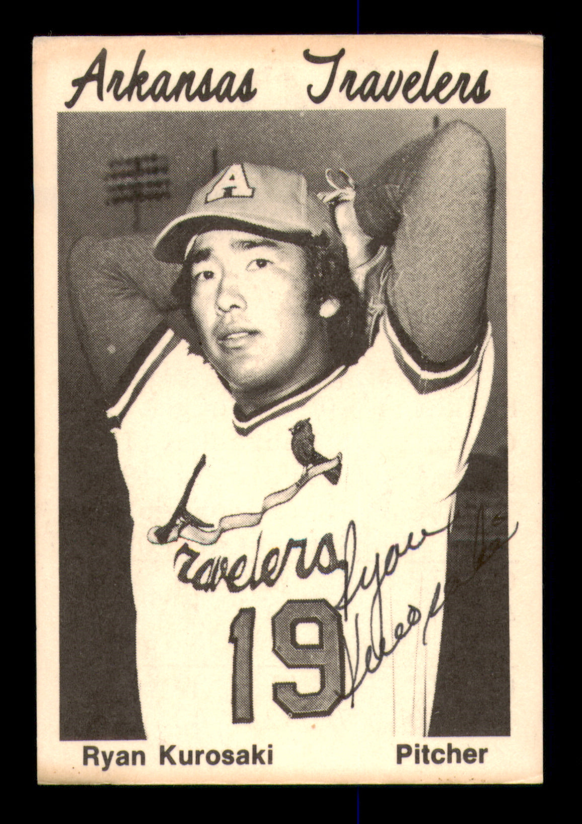 Ryan Kurosaki Autographed 1976 TCMA Rookie Card Arkansas Travelers