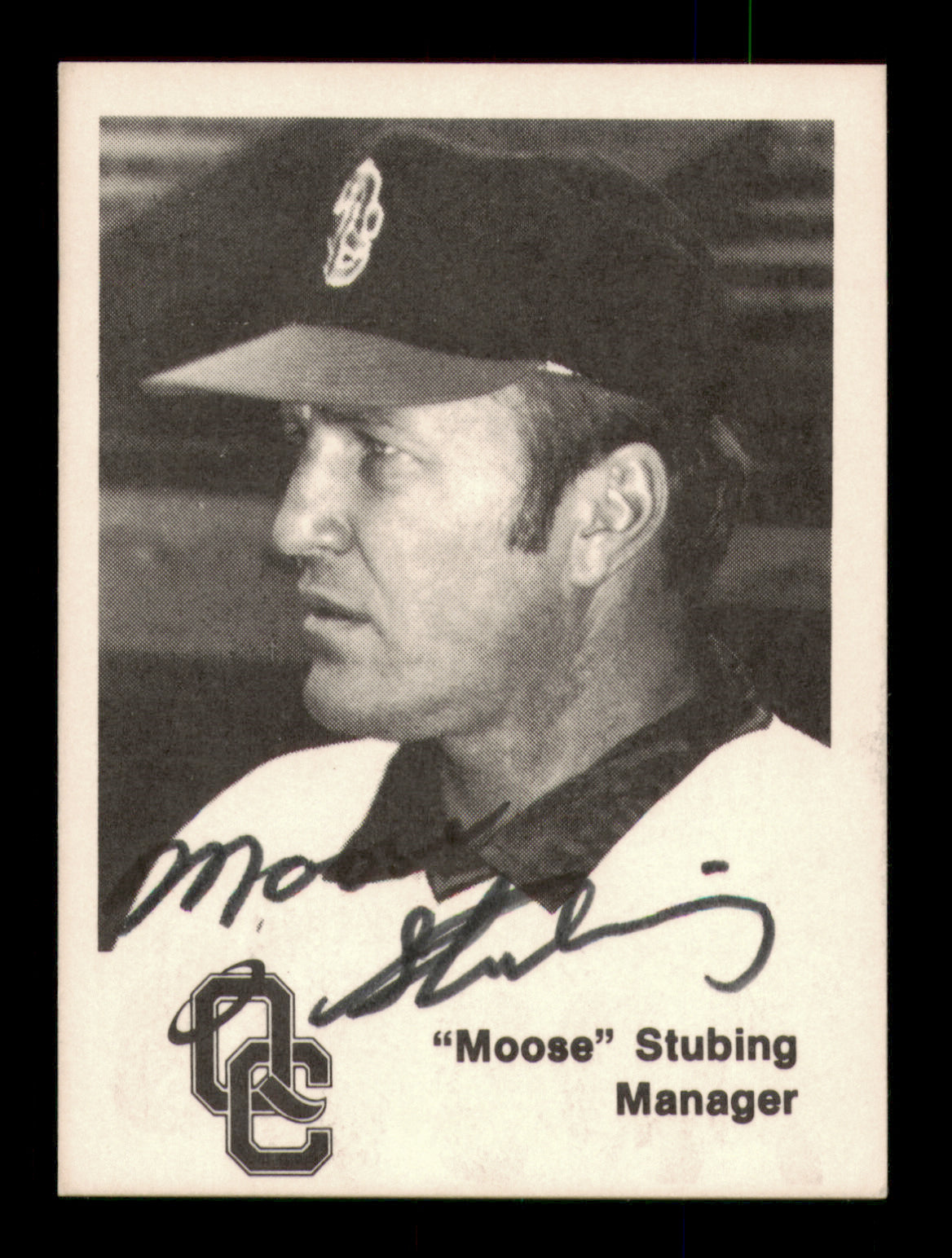Moose Stubing Autographed 1976 TCMA Rookie Card Quad City Angels