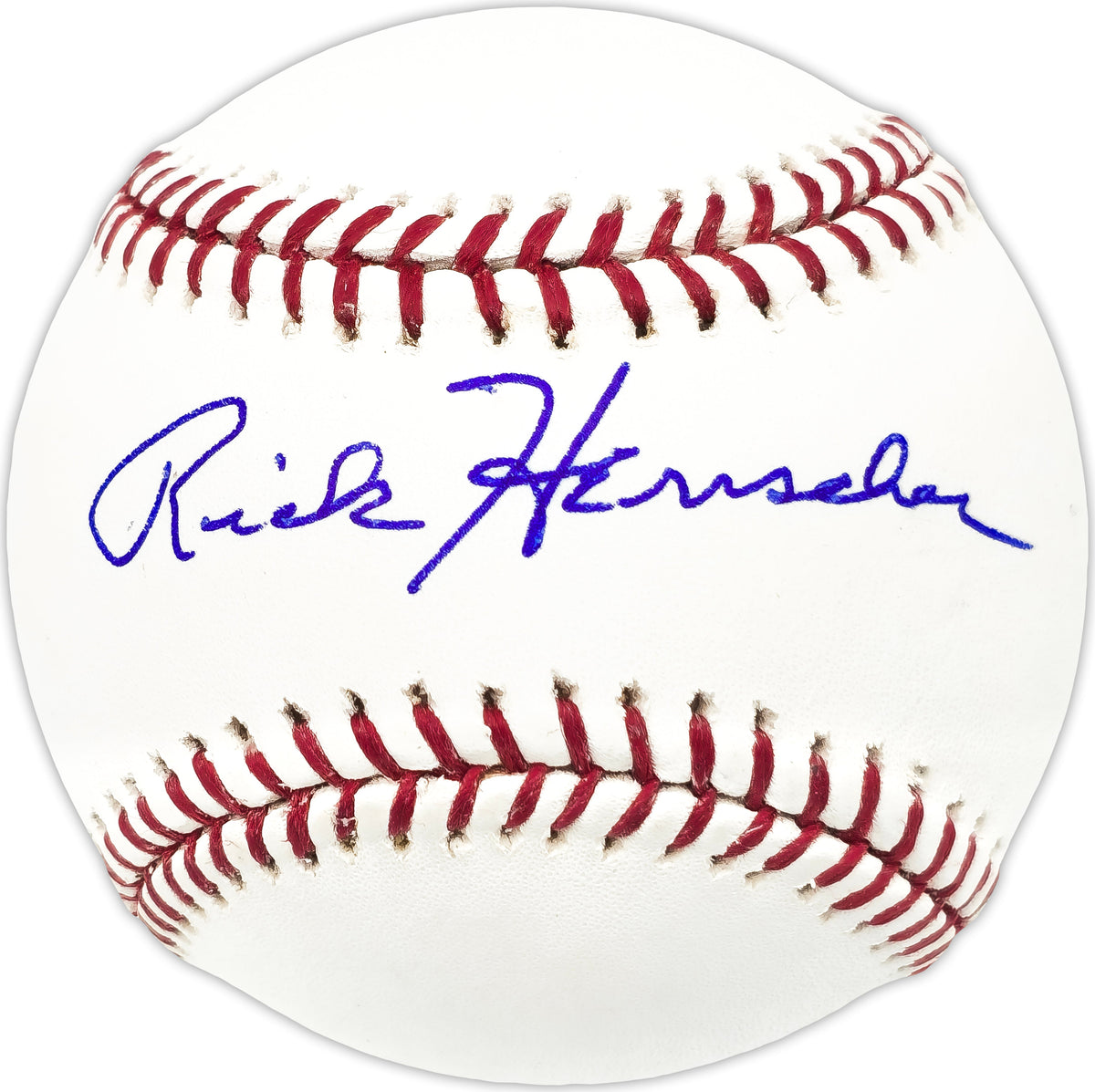 Rick Herrscher Autographed Official MLB Baseball New York Mets Beckett BAS QR #BN13180