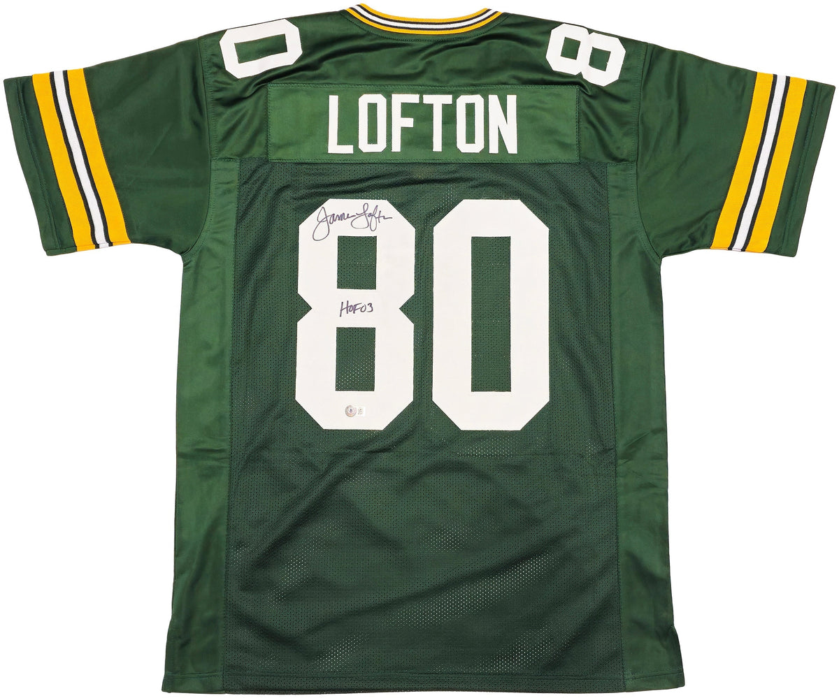 Green Bay Packers James Lofton Autographed Green Jersey "HOF 03" Beckett BAS Witness