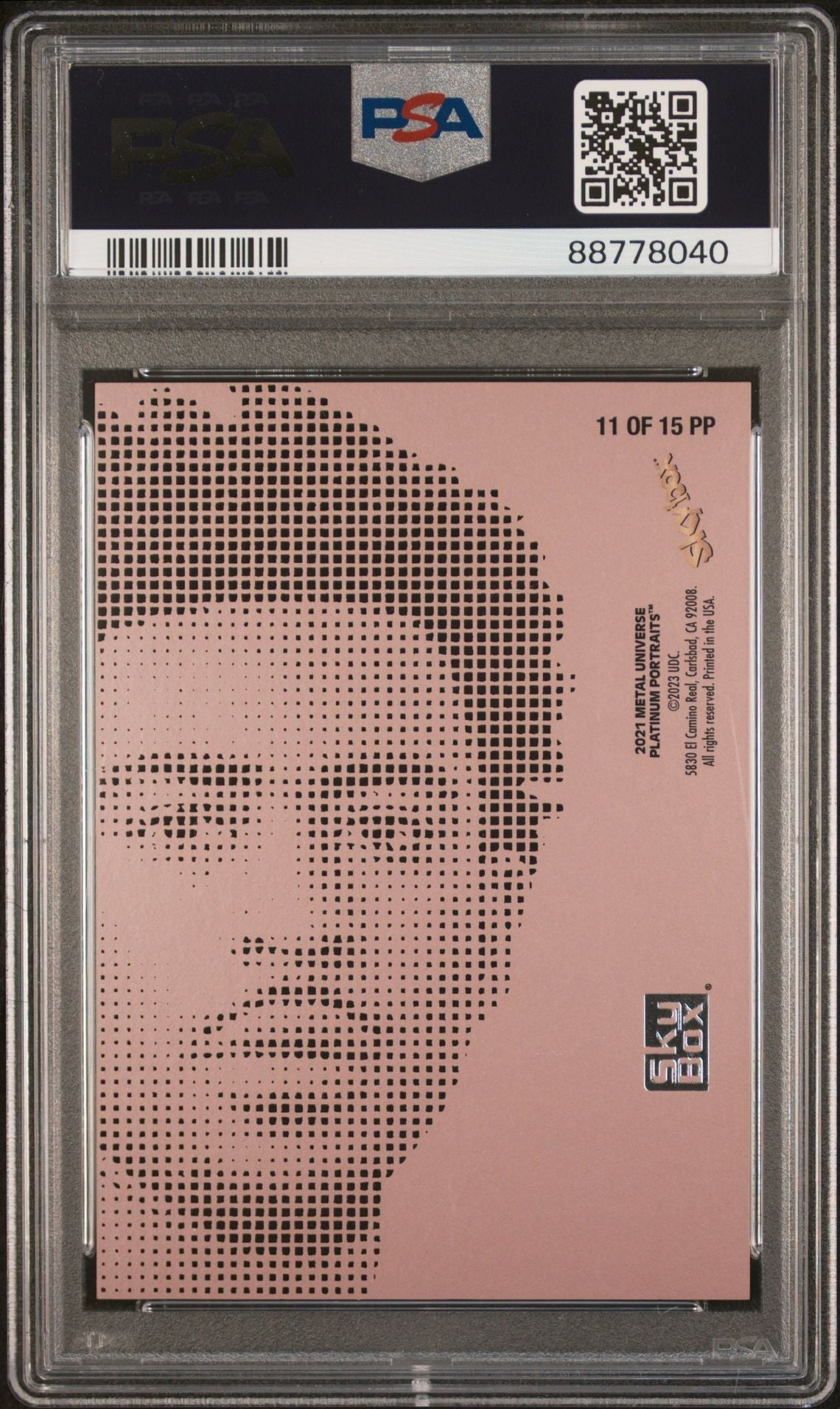 Bryce Young 2023 Skybox Metal Universe Platinum Portraits Metallic Pink Rookie Card PSA 10