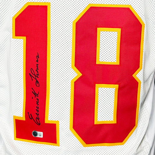 Emmitt Thomas Signed Kansas City White Football Jersey (Beckett)