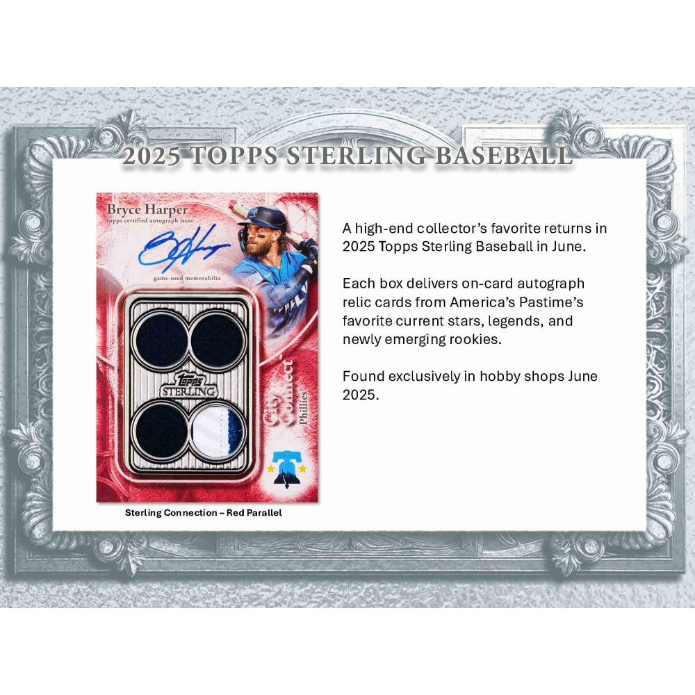 2025 Topps Sterling Baseball Hobby 4 Box Case