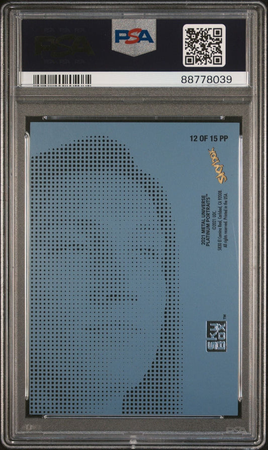 Trevor Lawrence 2023 Skybox Metal Universe Platinum Portraits Metallic Blue PSA 10