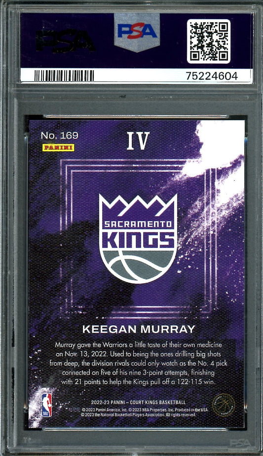 2022/23 Panini Court Kings Keegan Murray Rookie Level 4 #169 PSA 10 Kings