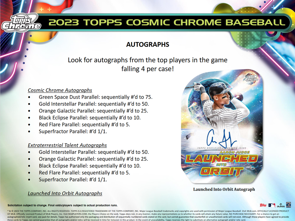 2023 Topps Cosmic Chrome Baseball Hobby Box
