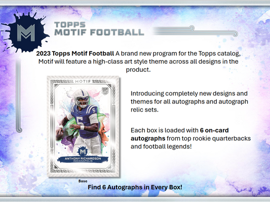2023 Topps Motif Football Hobby Box