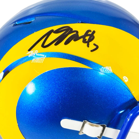 Davante Adams Signed Los Angeles Rams Speed Mini Football Helmet (JSA)