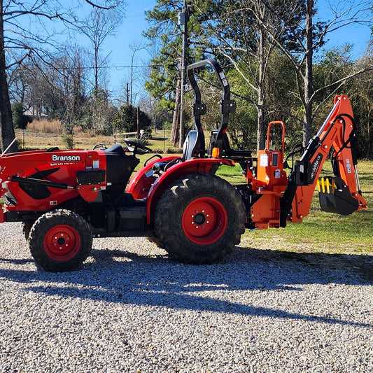 7' Tractor Backhoe Attachment with Hydraulic Thumb, 12" Bucket, ISO/SAE Switchable Controls, Self-Contained Hydraulic System, 3 Point Hitch Cat.1, 15-50 HP, BH660H