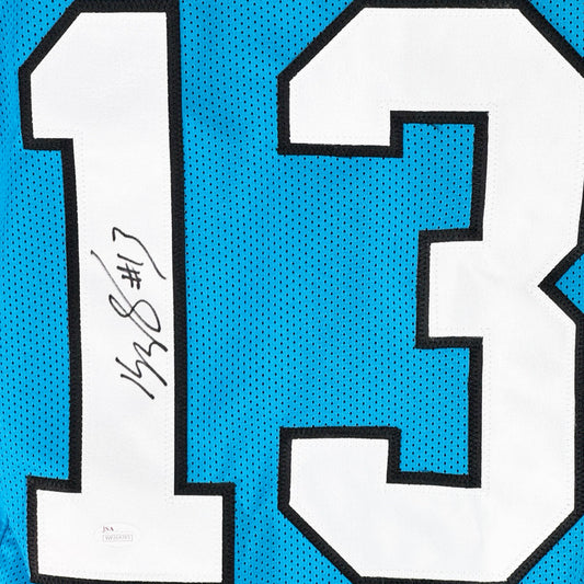 Kelvin Benjamin Signed Carolina Blue Football Jersey (JSA)