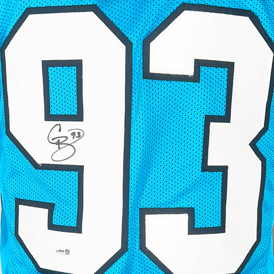 Chase Blackburn Signed Carolina Blue Football Jersey (JSA)
