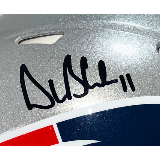 Drew Bledsoe Signed New England Patriots Authentic Speed Full-Size Football Helmet (Beckett)