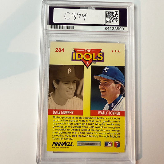 Dale Murphy Signed 1992 Pinnacle Idols #284 PSA Auto Authentic
