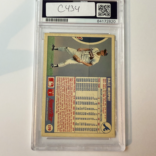 Dale Murphy Signed 1988 Sportsflics #170 w/2 Inscriptions PSA Auto Authentic
