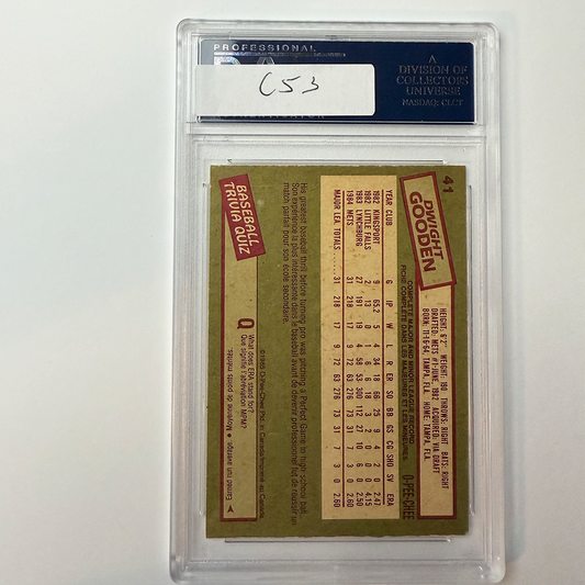 Dwight Gooden Signed 1985 OPC Rookie #130 PSA Auto Authentic