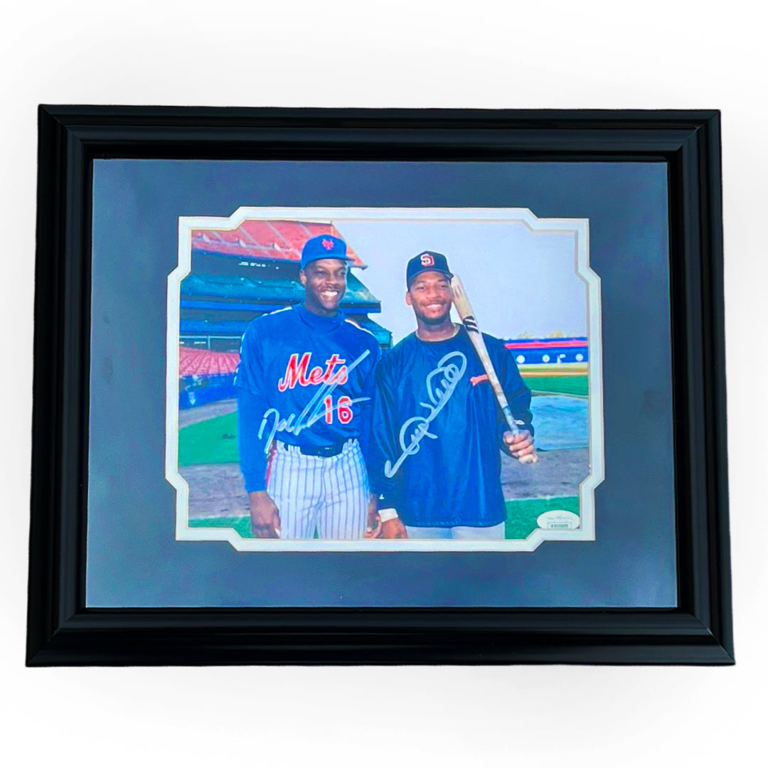 Gary Sheffield and Doc Gooden Signed Pose 8 Baseball Framed 8x10 Photo (JSA)