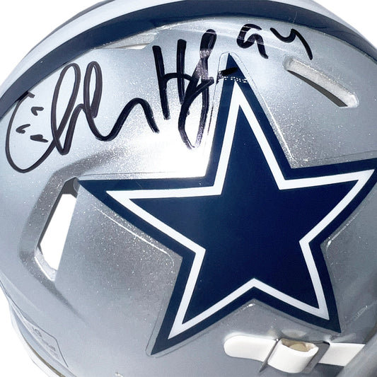 Charles Haley Signed Dallas Cowboys Silver Speed Mini Football Helmet (JSA)