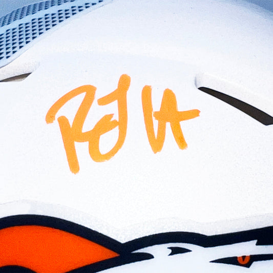 RJ Harvey Signed Denver Broncos Alt 2024 Speed Mini Football Helmet (JSA)
