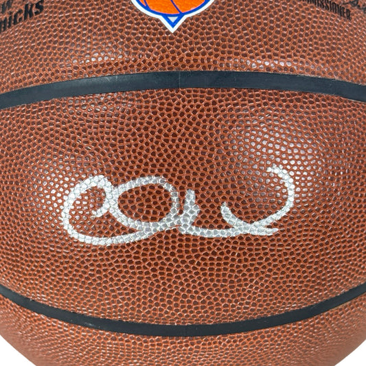 Alan Houston Signed New York Knicks NBA Team Logo Basketball (Beckett)