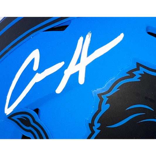Aidan Hutchinson Signed Detroit Lions Rave Mini Football Helmet (Beckett)