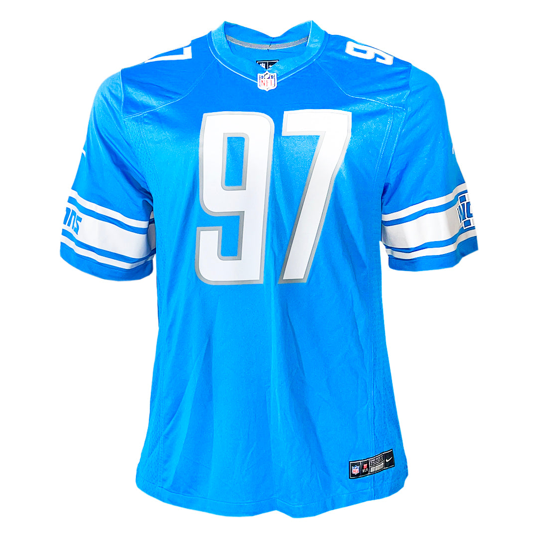 Aidan Hutchinson Signed Authentic Detroit Lions Nike Football Jersey Large (Beckett)