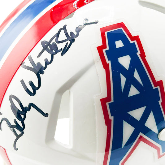 Billy "White Shoes" Johnson Signed Houston Oilers Throwback 75-80 Speed Mini Football Helmet (JSA)
