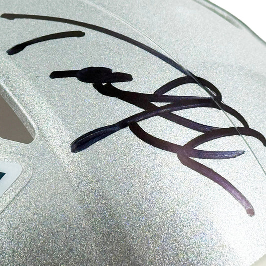Ted Johnson Signed New England Patriots Speed Mini Football Helmet (JSA)