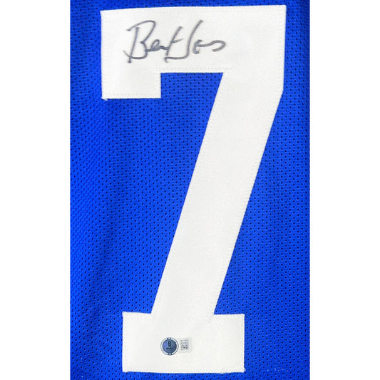 Bert Jones Signed Indianapolis Blue Football Jersey (Beckett)