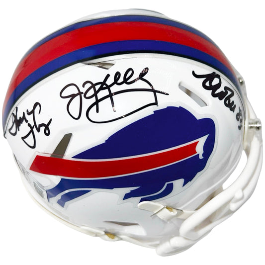 Bills Triplets Signed Buffalo Bills Speed Mini Football Helmet (Beckett)