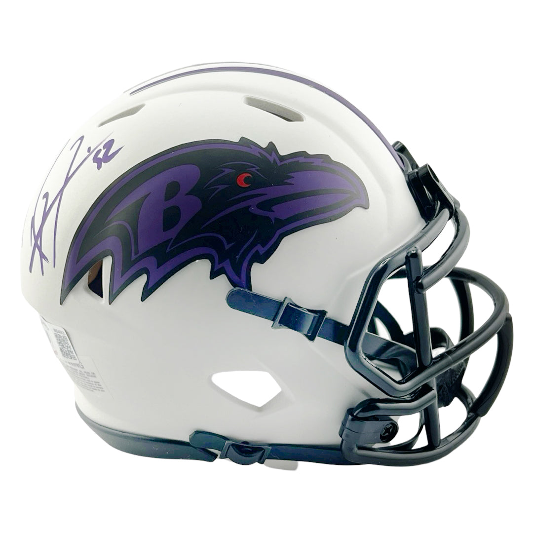 Ray Lewis Signed Baltimore Ravens Lunar Eclipse Mini Football Helmet (Beckett)