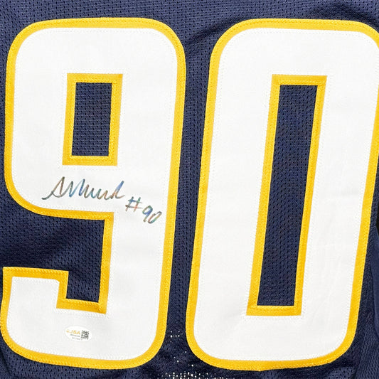Akheem Mesidor Signed Los Angeles Dark Blue Football Jersey (JSA)