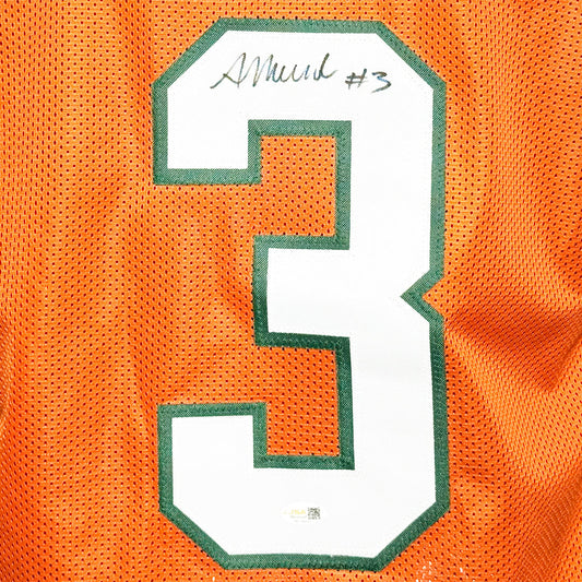 Akheem Mesidor Signed Miami College Orange Football Jersey (JSA)