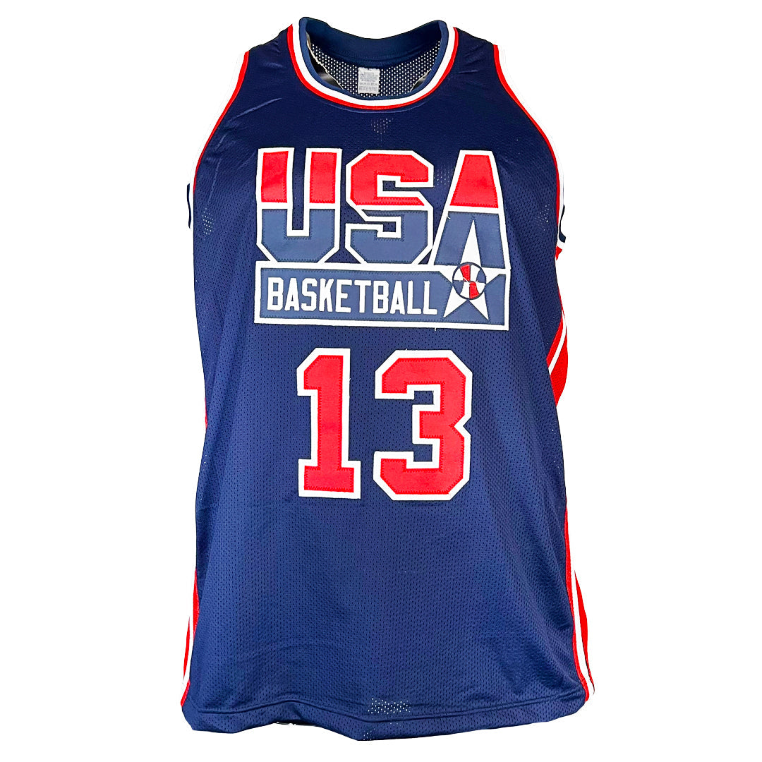 Chris Mullin Signed USA Olympic Basketball Jersey (Beckett)