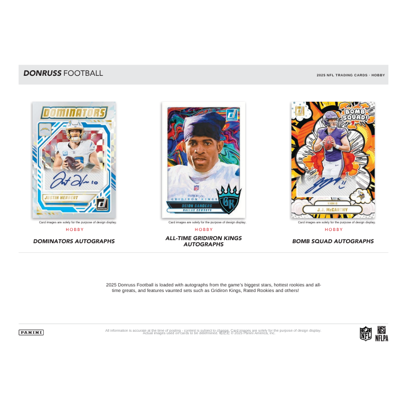 2025 Panini Donruss Football Hobby 18 Box Case