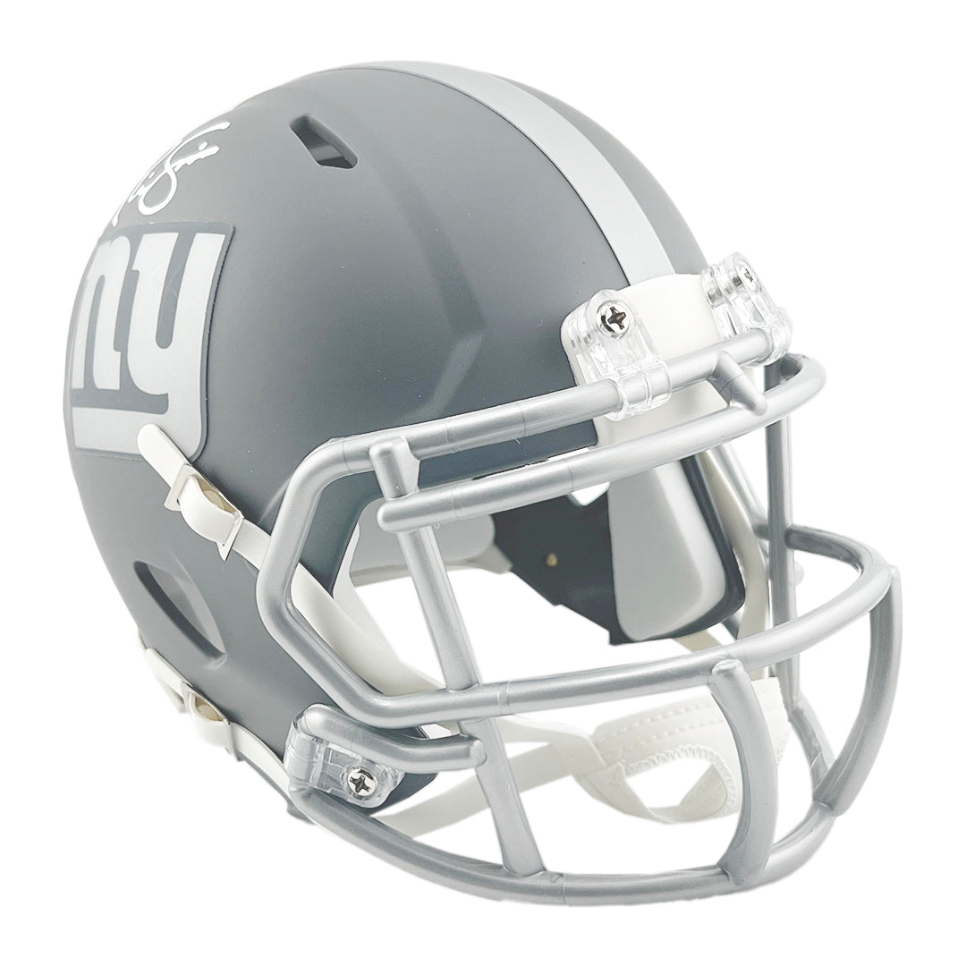 Phil Simms Signed New York Giants Slate Alternate Speed Mini Football Helmet (JSA)