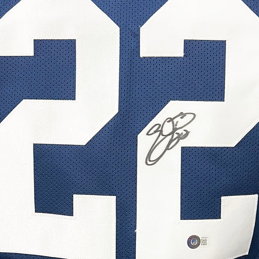 Emmitt Smith Signed Dallas Thanksgiving Football Jersey (JSA)