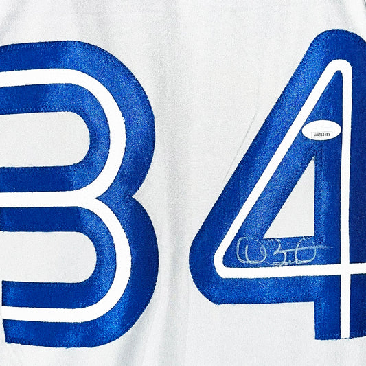 Dave Stewart Signed Toronto Gray Baseball Jersey (JSA)